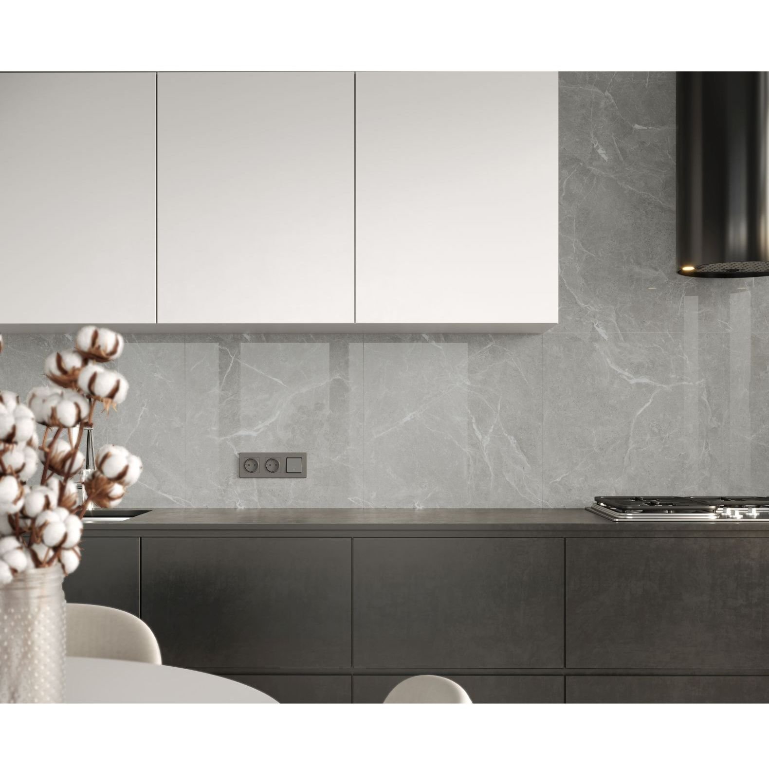 Керамогранит Ceradim (Керадим) Stone Cool Grey серый 60х120 см полированный
