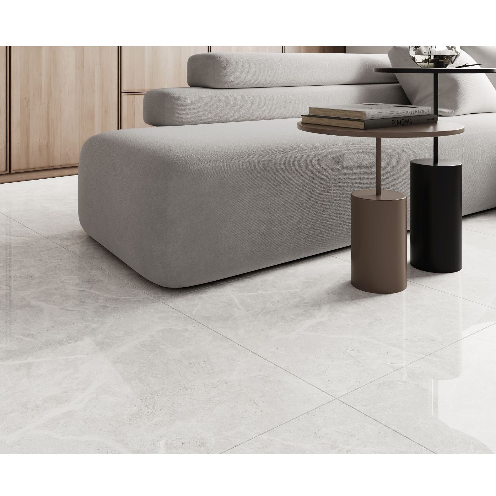 Керамогранит Ceradim (Керадим) Stone Cool White белый 60х120 см полированный