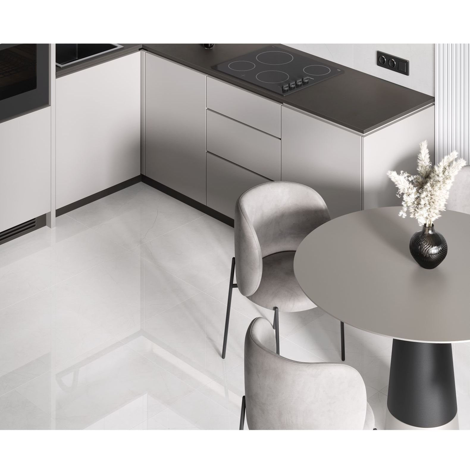 Керамогранит Ceradim (Керадим) Stone Micado Blanco белый 60х60 см полированный