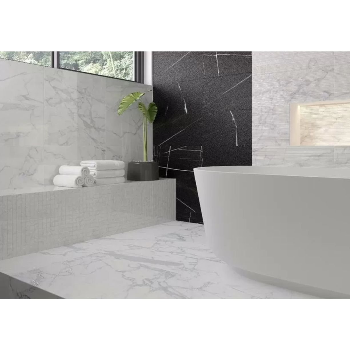 Керамогранит Kerranova (Керанова) Marble Trend Carrara (K-1000/LR/600x1200x11)