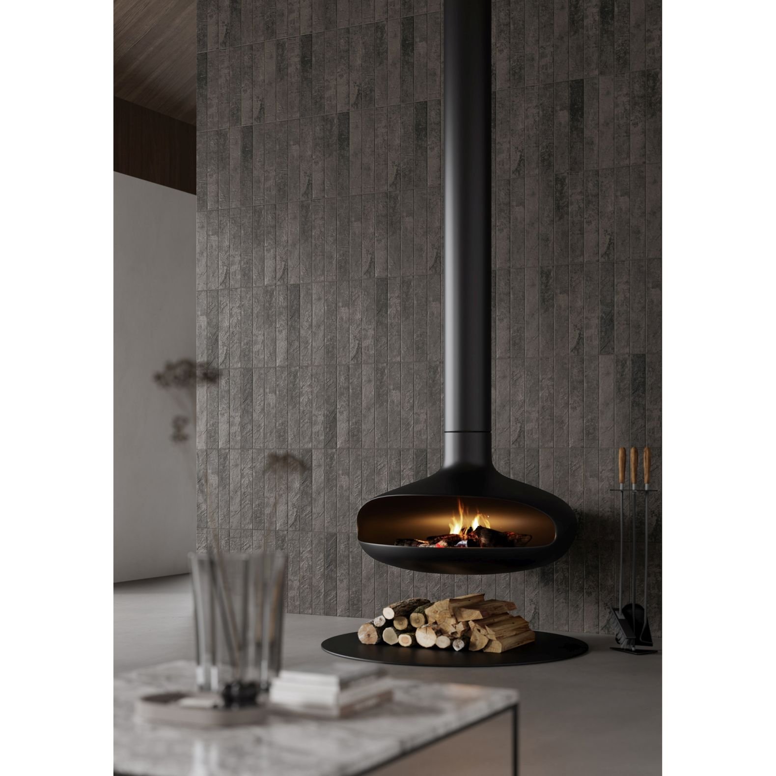 Керамогранит Paradyz Carrizo basalt elewacja struktura stripes mix mat 40x6,6 см