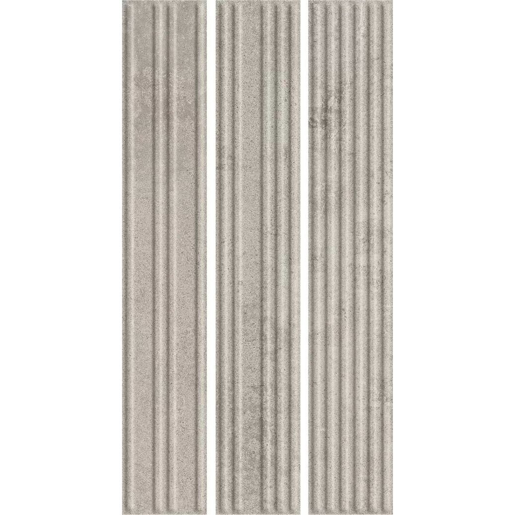 Керамогранит Paradyz (Парадайз) Carrizo grey elewacja struktura stripes mix mat 40x6,6 см