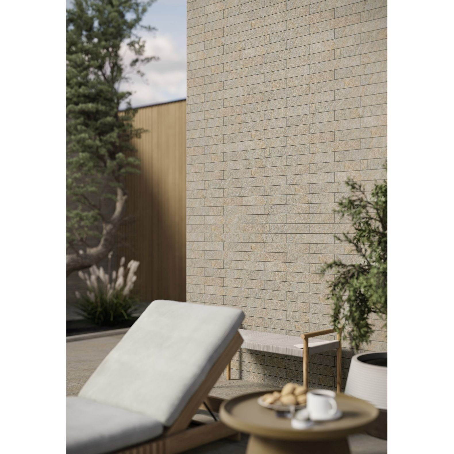 Керамогранит Paradyz Eremite taupe elewacja struktura mat 40x6,6 см