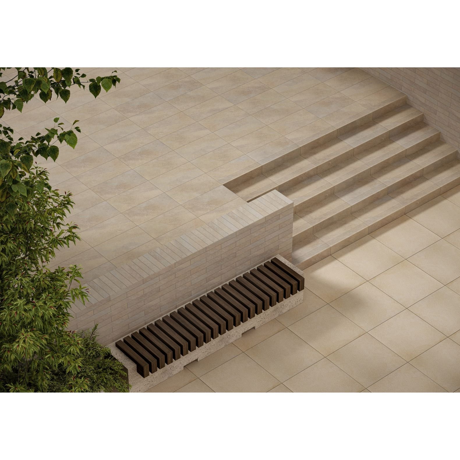 Ступень Paradyz Eremite crema stopnica prosta mat 30x60 см