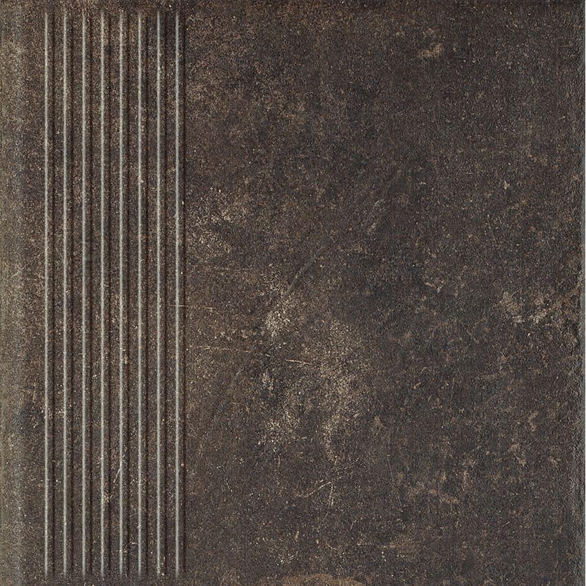 Ступень Paradyz (Парадайз) Scandiano Brown Stopnica Prosta 8,5 мм 30x30 см, Z---300X300-1-SCAN.BRSP-5