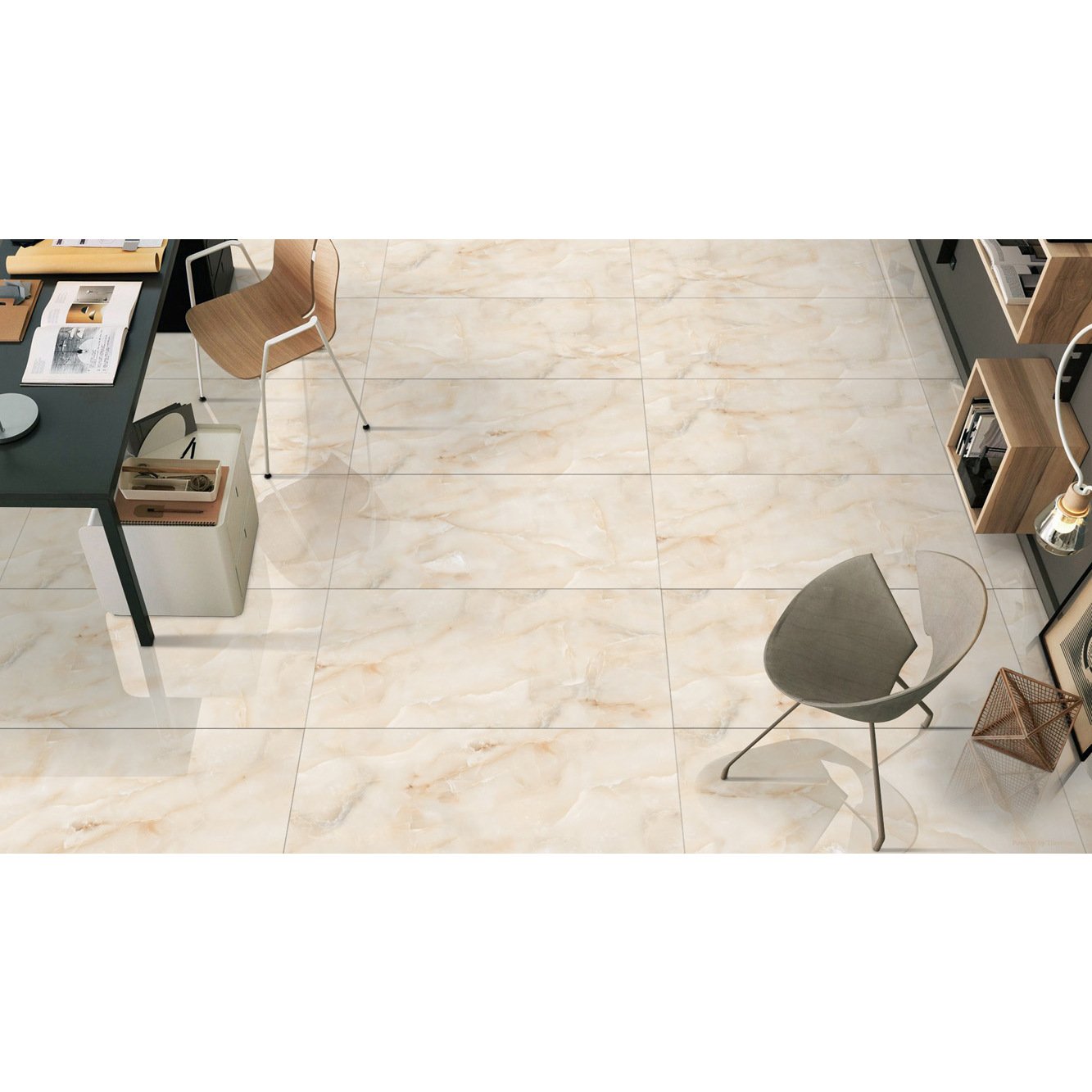 Керамогранит Itc Ceramica (Итк Керамика) Unique Onyx Beige Glossy 60x120 см, глянцевый
