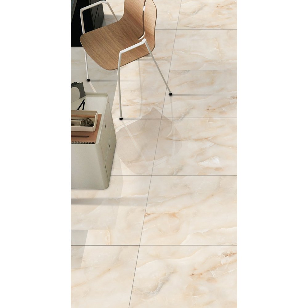 Керамогранит Itc Ceramica (Итк Керамика) Unique Onyx Beige Glossy 60x60 см, глянцевый