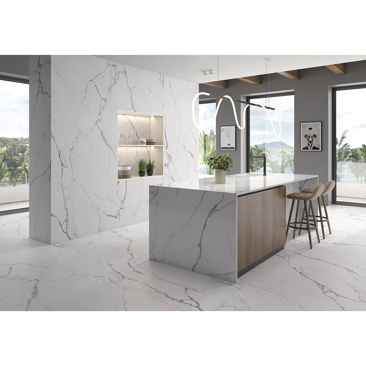 Керамогранит Geotiles Artemisa Blanco 60x120 см Polished