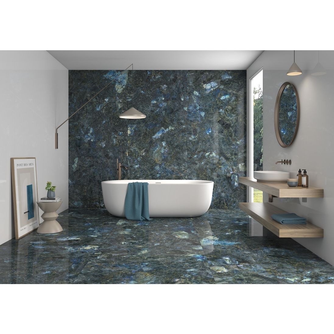 Керамогранит Geotiles (Геотайлс) Labradorite Blue 120x280 см Super Polished