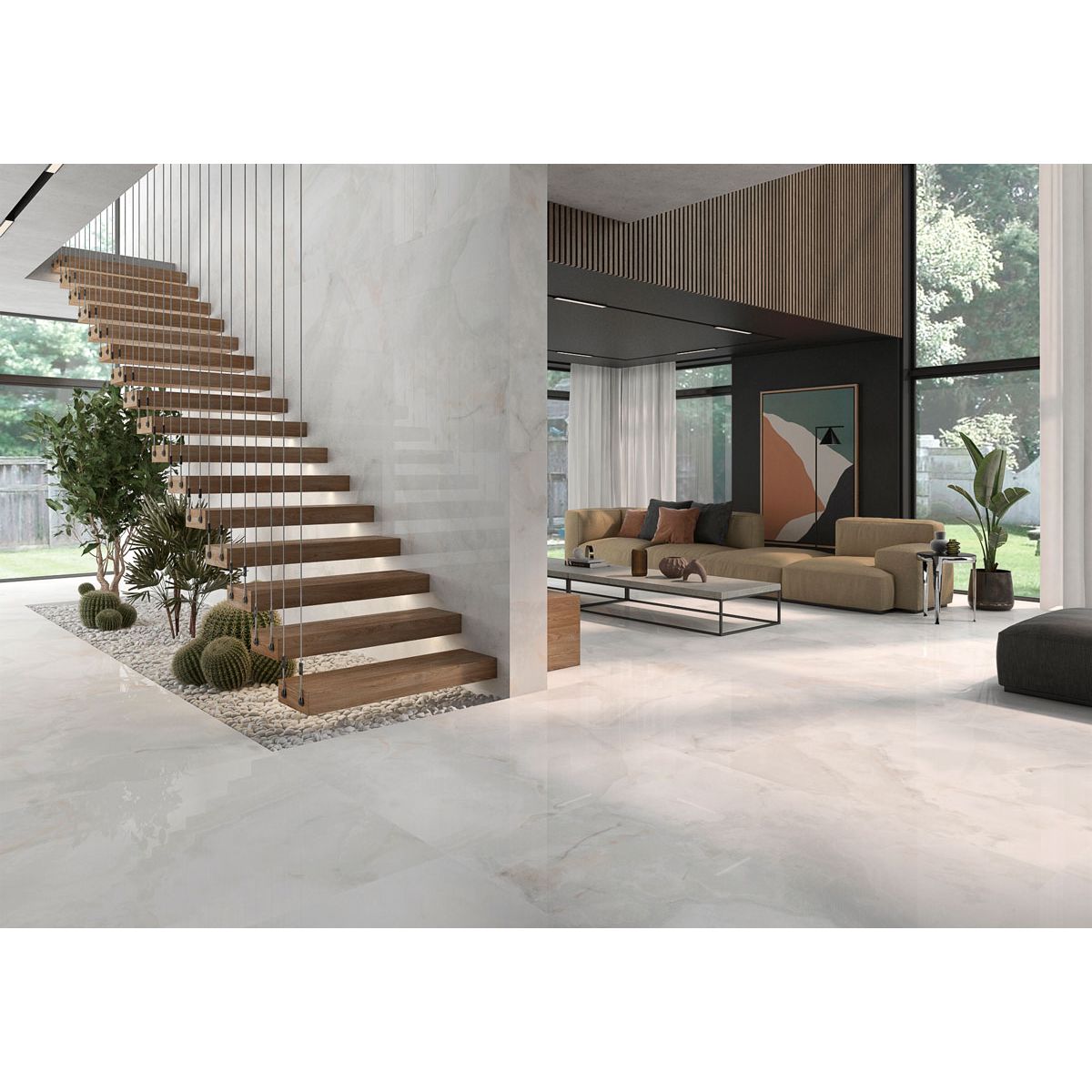 Керамогранит Geotiles Oni White 120x280 см Satin Matt