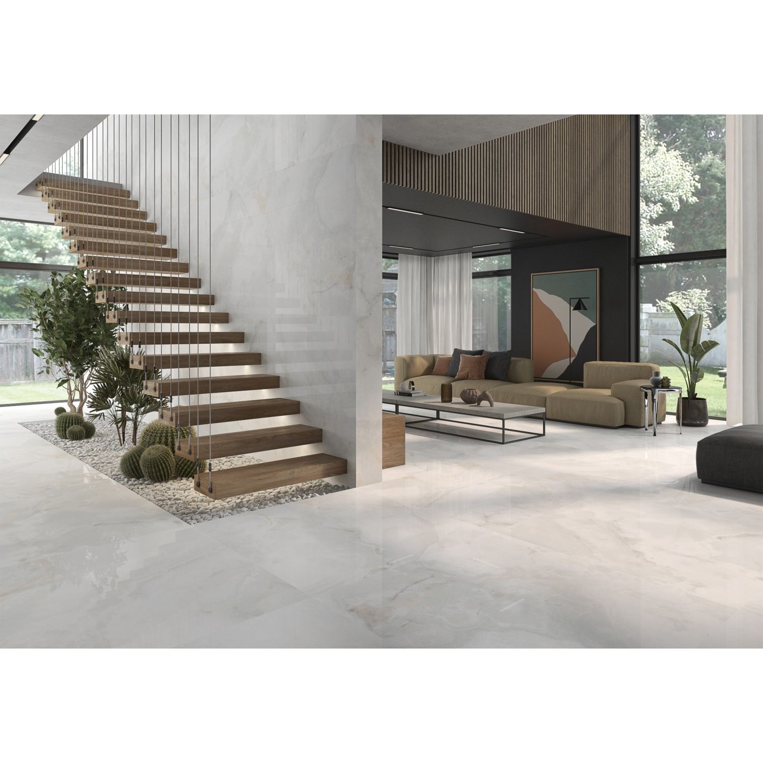 Керамогранит Geotiles Oni White 120x280 см Super Polished