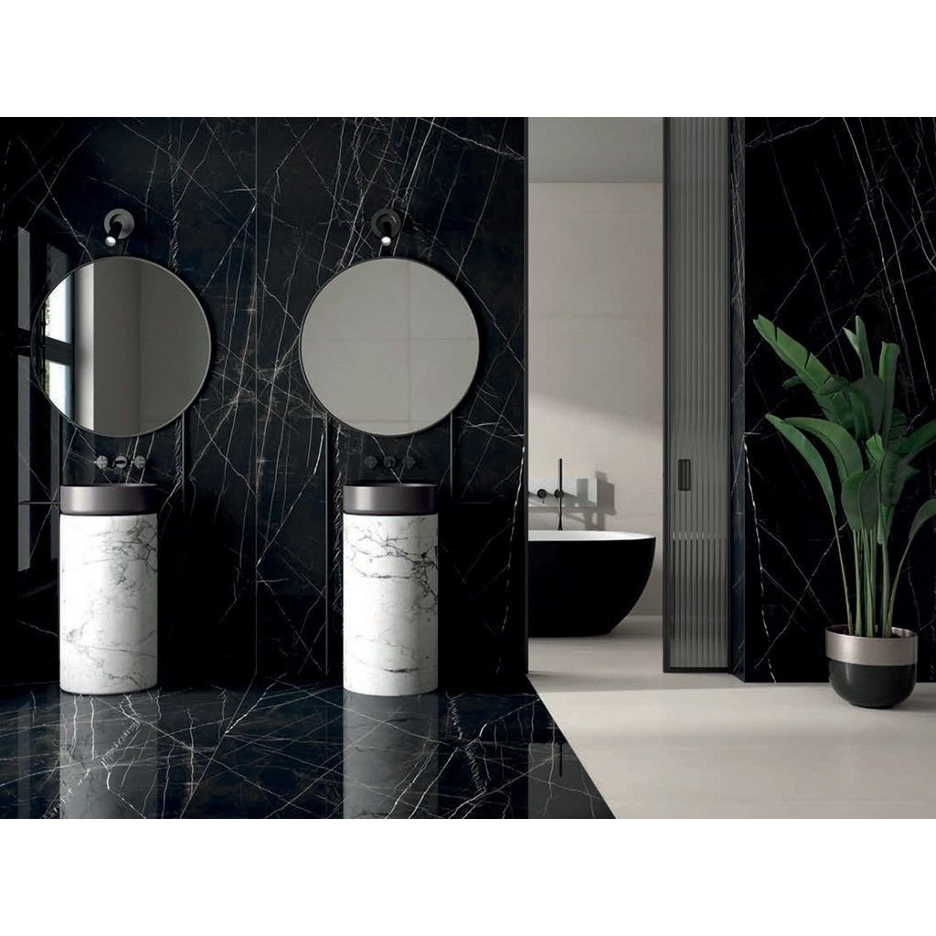 Керамогранит Tau Ceramica (Тау Керамика) Marquina Black Nat. матовая 120х280 см, ппп00072881
