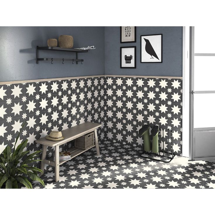 Керамогранит Mainzu Fired Star Black Mate 20x20 см