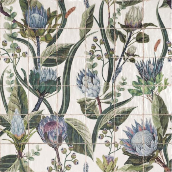 Панно Mainzu (Маинзу Livorno Mural Protea 20х20 см (комплект из 36 штук)
