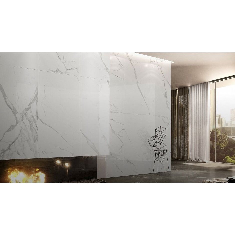 Керамогранит Delacora (Делакора) Calacatta Lincoln sugar-эффект 60х120х0,95 см 60120CLL15