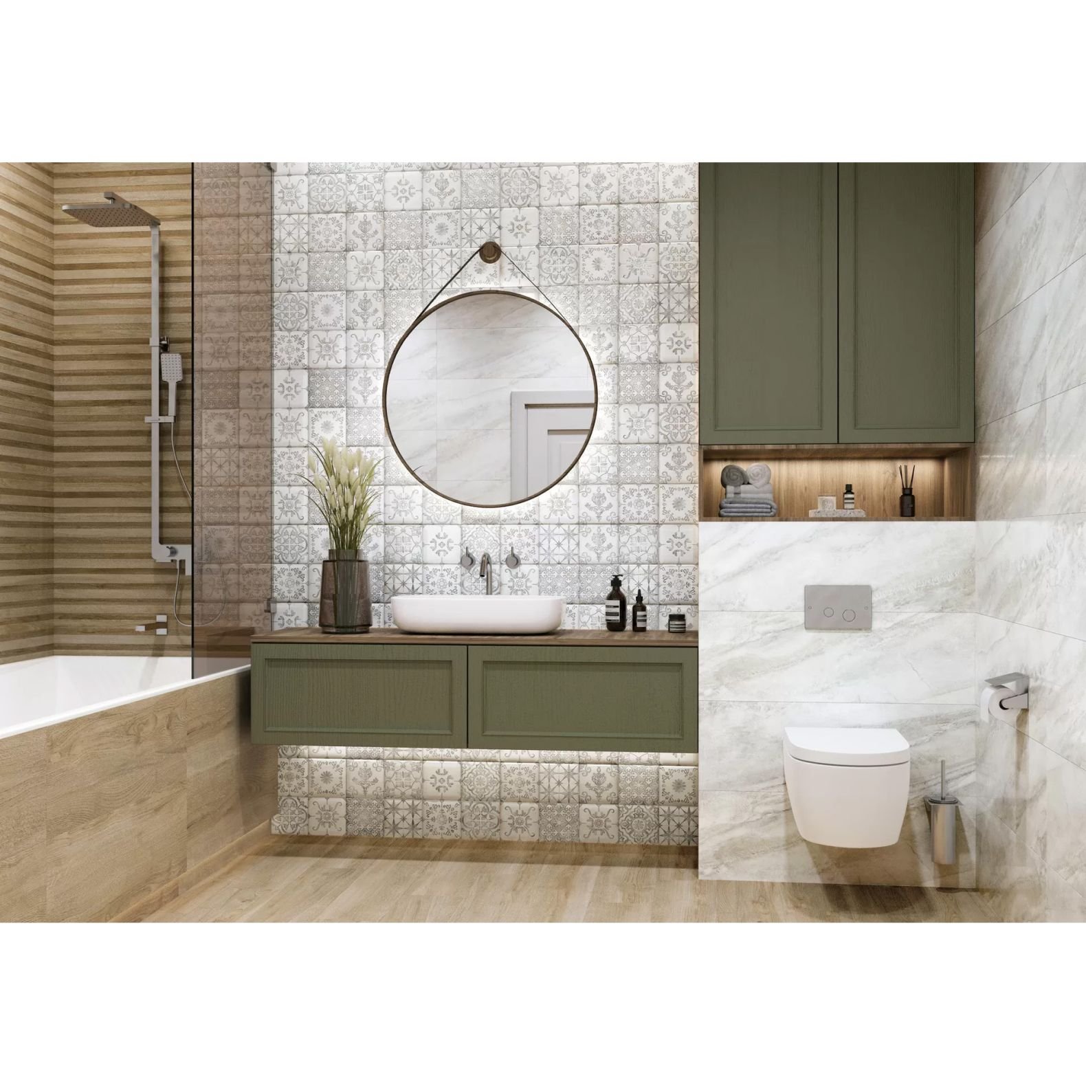 Плитка настенная Delacora (Делакора) Maiolica Color 30х90х1,05 см WT93LCA55