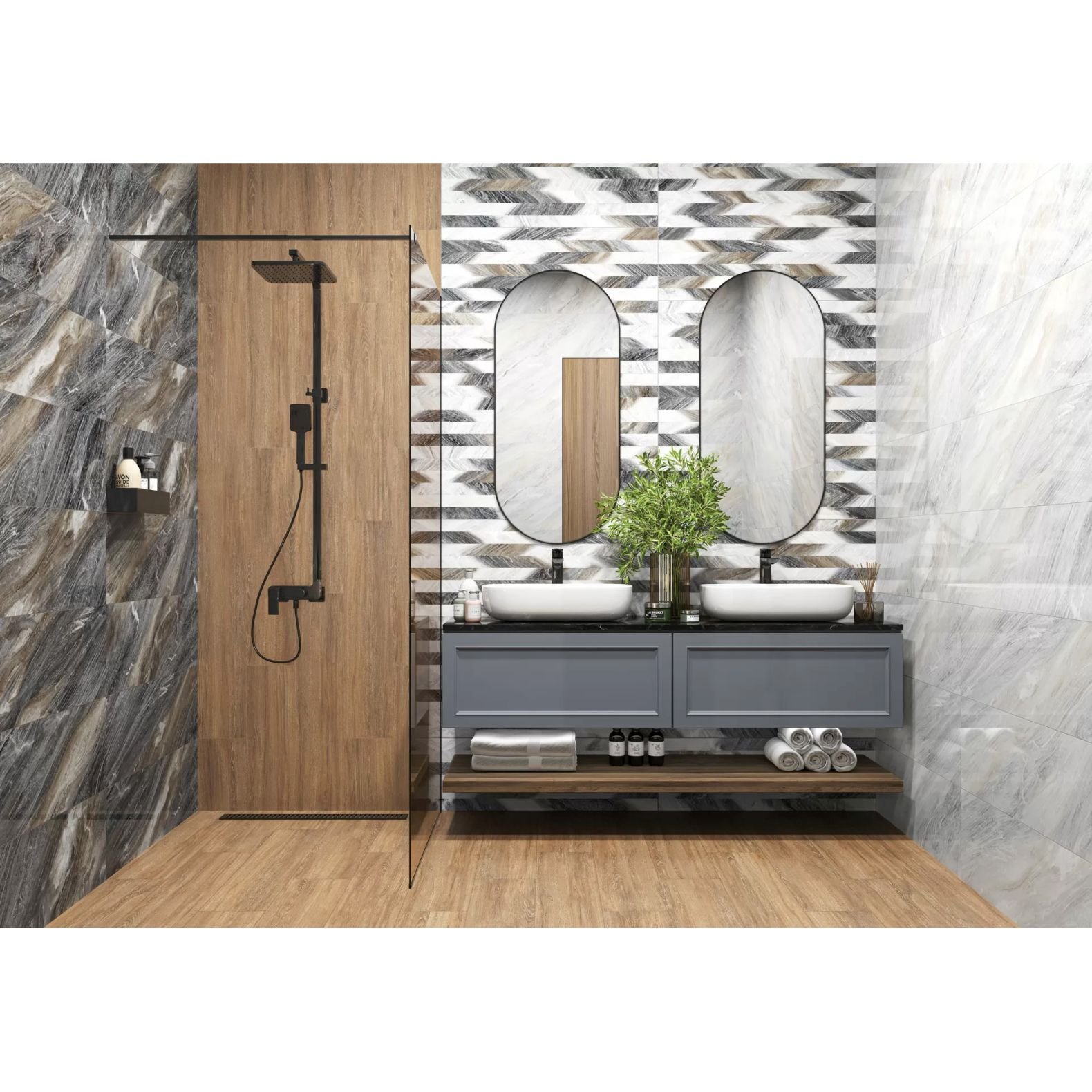 Плитка настенная Delacora (Делакора) Millennium Line Color 30х90х1,05 см WT93MNM55