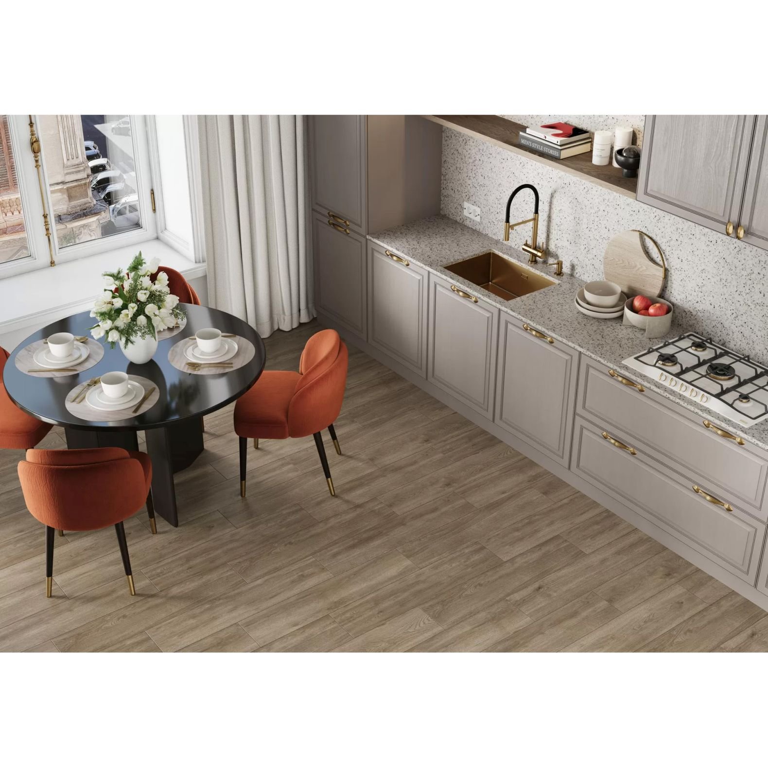 Керамогранит Delacora (Делакора) Realwood Beige sugar-эффект 20х90 см GP2090REL11R