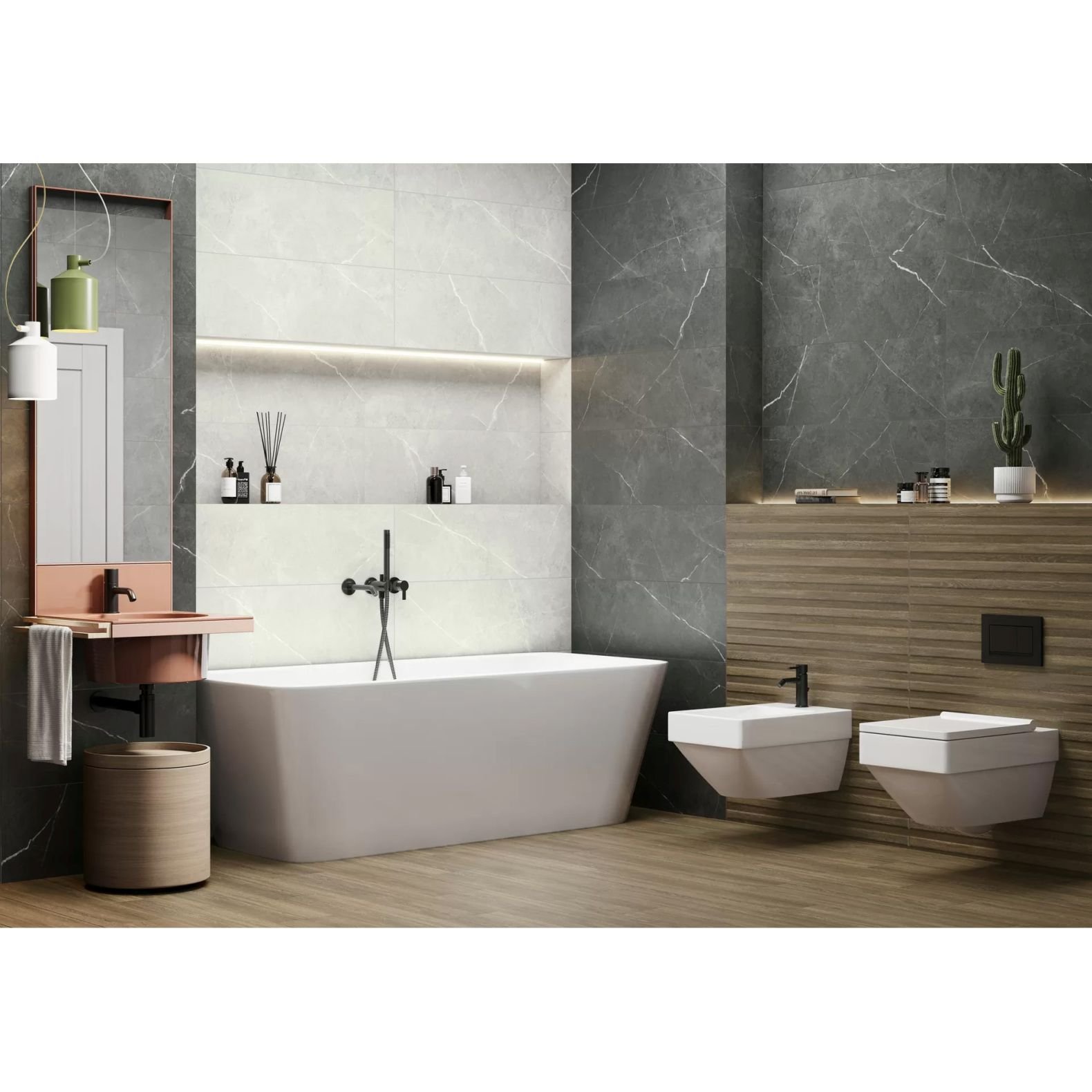 Плитка настенная Delacora (Делакора) Rockstyle Vintage 30х90х1,05 см WT93ROK07