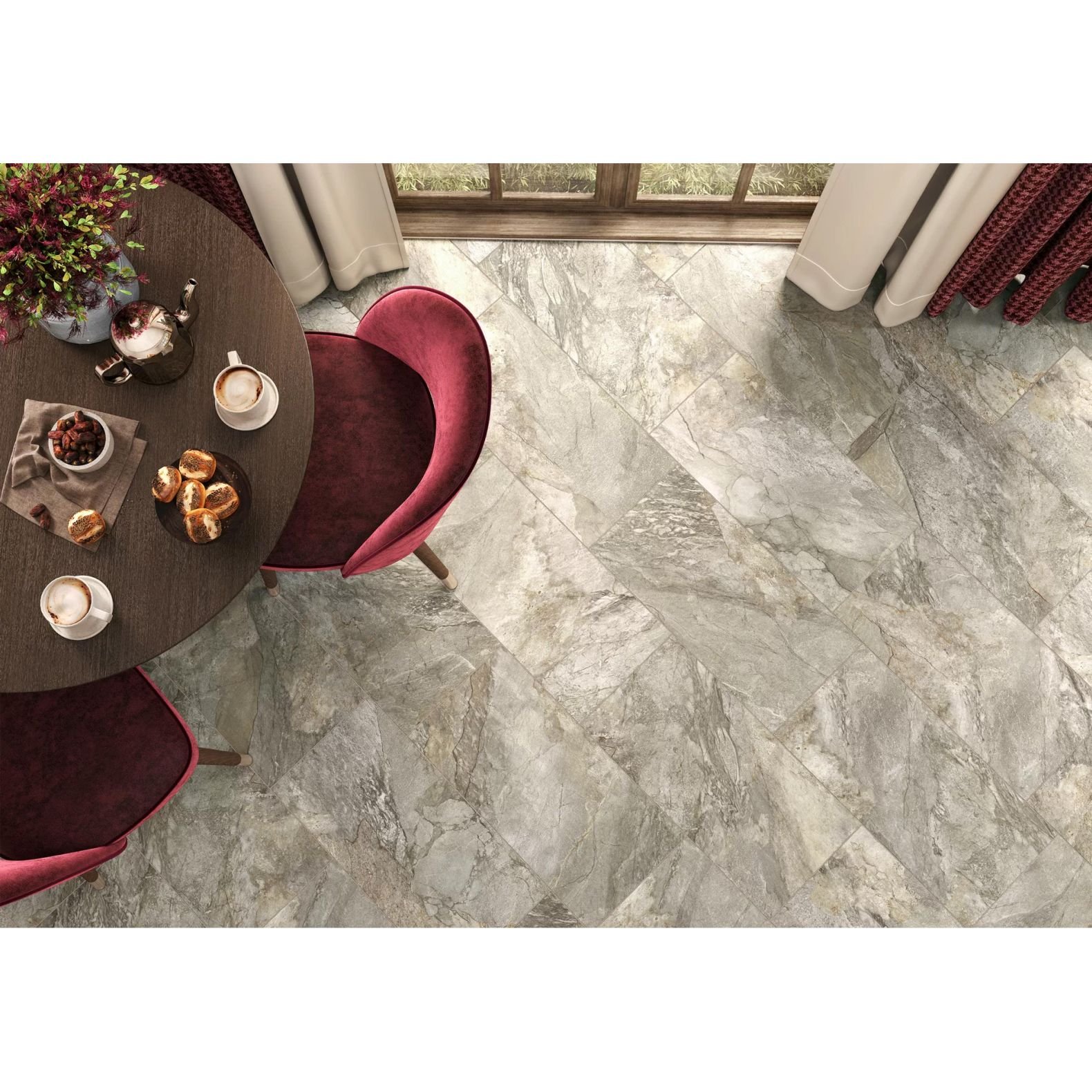 Керамогранит Delacora (Делакора) Slate Brown матовый карвинг 30х60 см D30002M