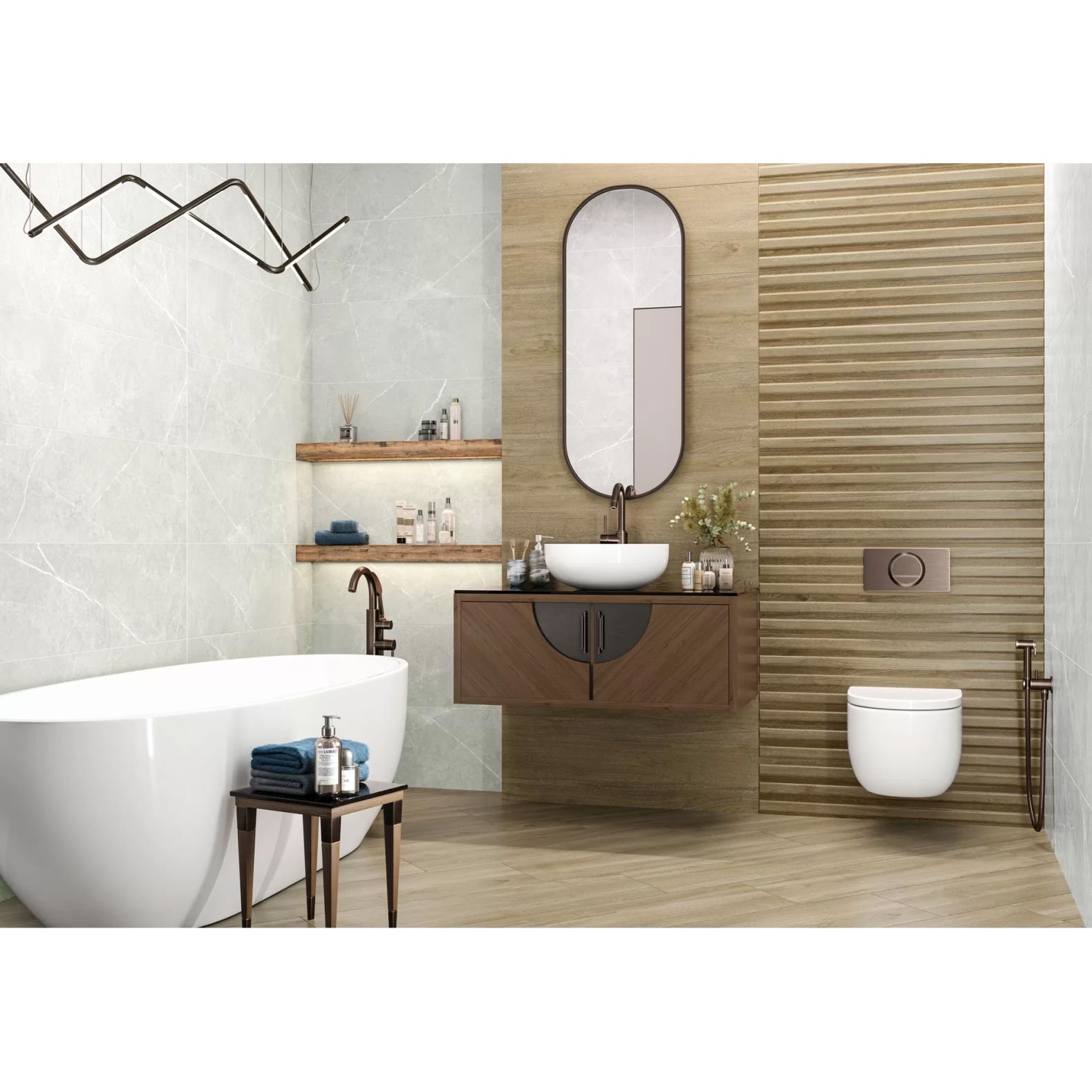 Плитка настенная Delacora (Делакора) Woodstyle Oak Strip 30х90х1,05 см WT93WOS18