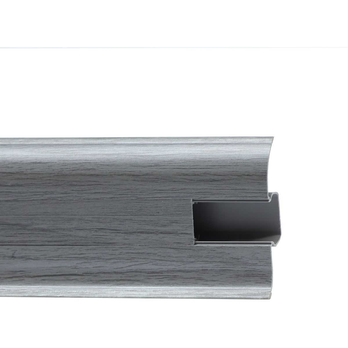 Плинтус ПВХ Royce (Ройс) 2200х58х20 мм серебристый жемчуг (40шт/уп) MK-00006147