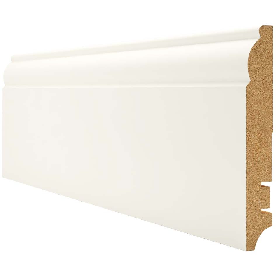 Плинтус МДФ Royce (Ройс) 80х16х2400 мм белый R8.305 (8шт/уп) MK-00006901