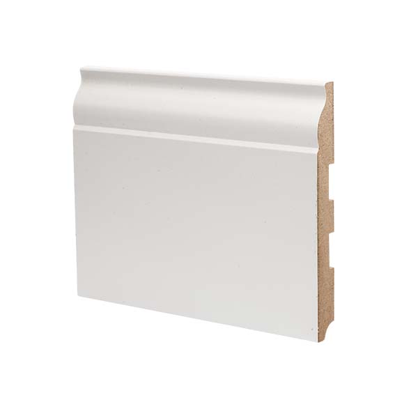 Плинтус напольный МДФ DeArtio (Да Артио) Премиум L-XL Белый U103-150 2050х150х16 мм