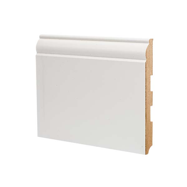 Плинтус напольный МДФ DeArtio (Да Артио) Премиум L-XL Белый U104-150 2050х150х16 мм