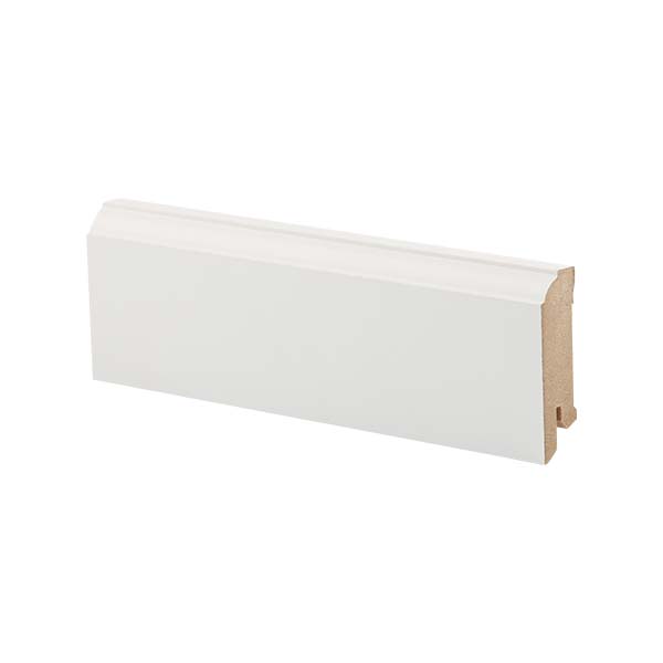 Плинтус напольный МДФ DeArtio (Да Артио) Эконом White W28-60 2050х60х16 мм