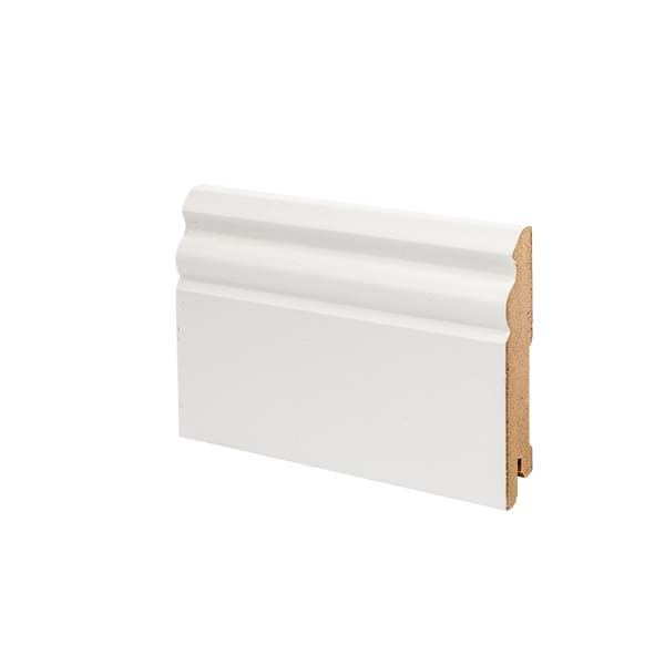 Плинтус напольный МДФ DeArtio (Да Артио) Эконом White W31-90 2050х90х16 мм