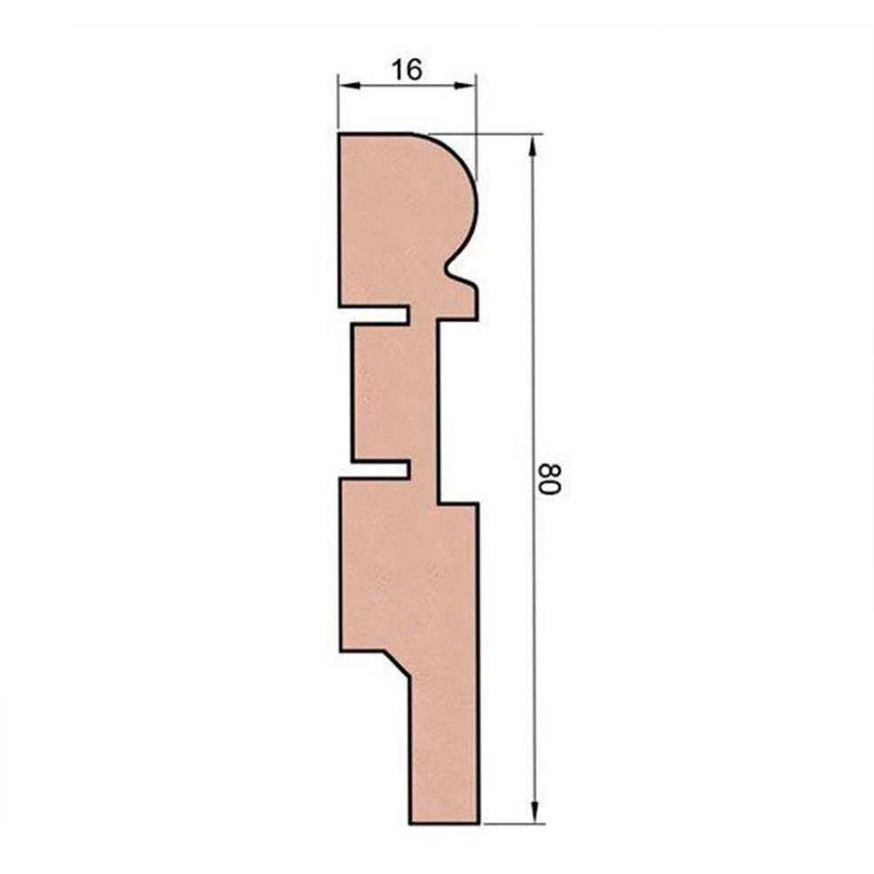 Плинтус Cosca Decor (Коска) МДФ AP28 под покраску, Белый 80x16x2400 мм