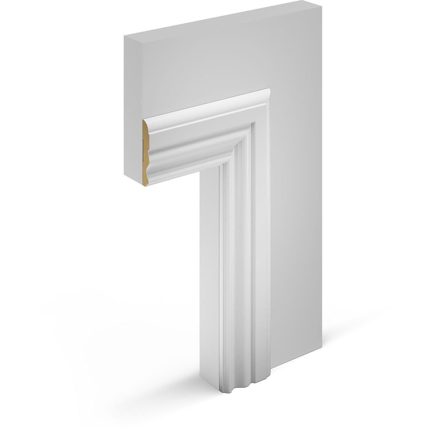 Наличник Cosca Decor (Коска) МДФ AN02 под покраску, Белый 90x16x2400 мм