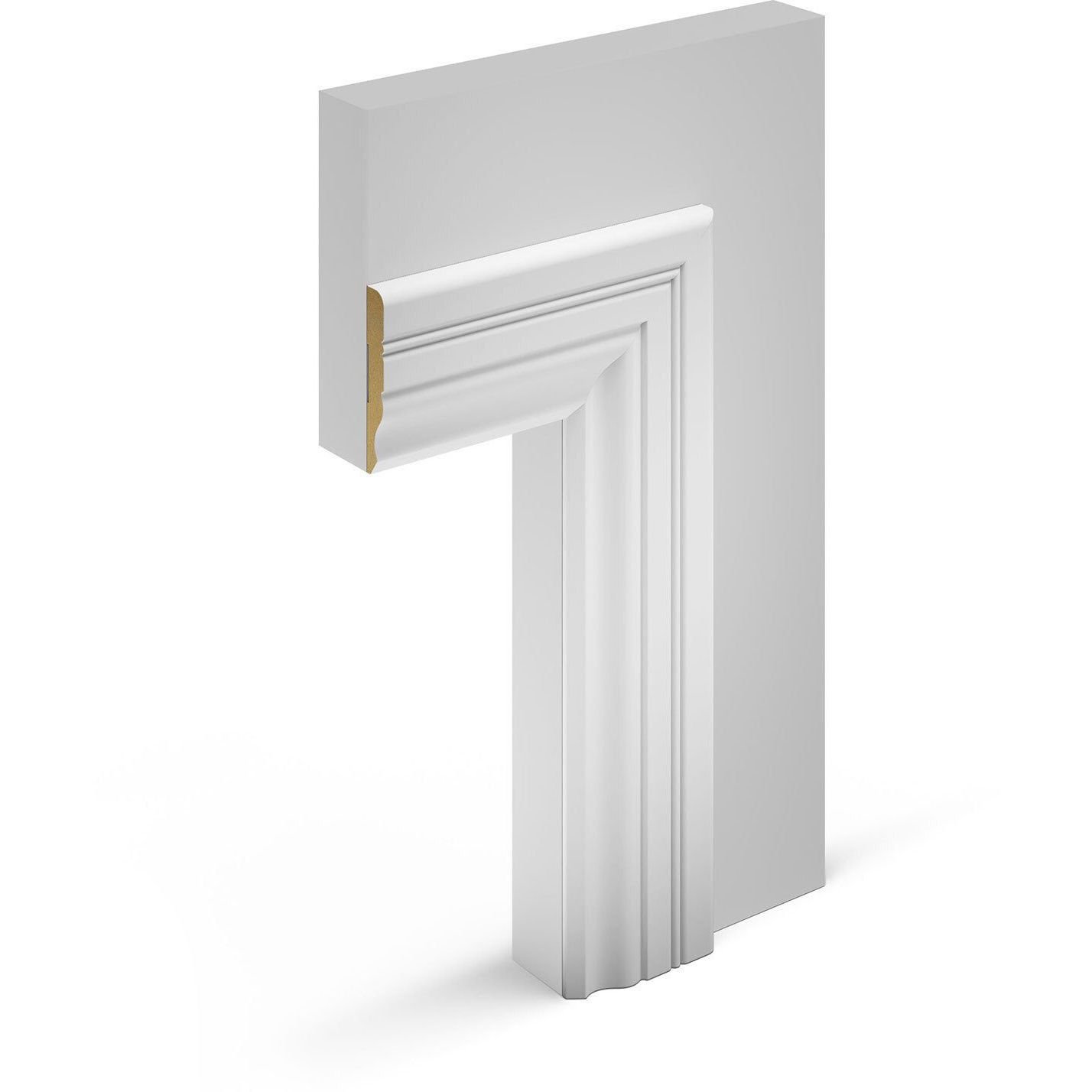 Наличник Cosca Decor (Коска) МДФ AN03 под покраску, Белый 100x16x2400 мм
