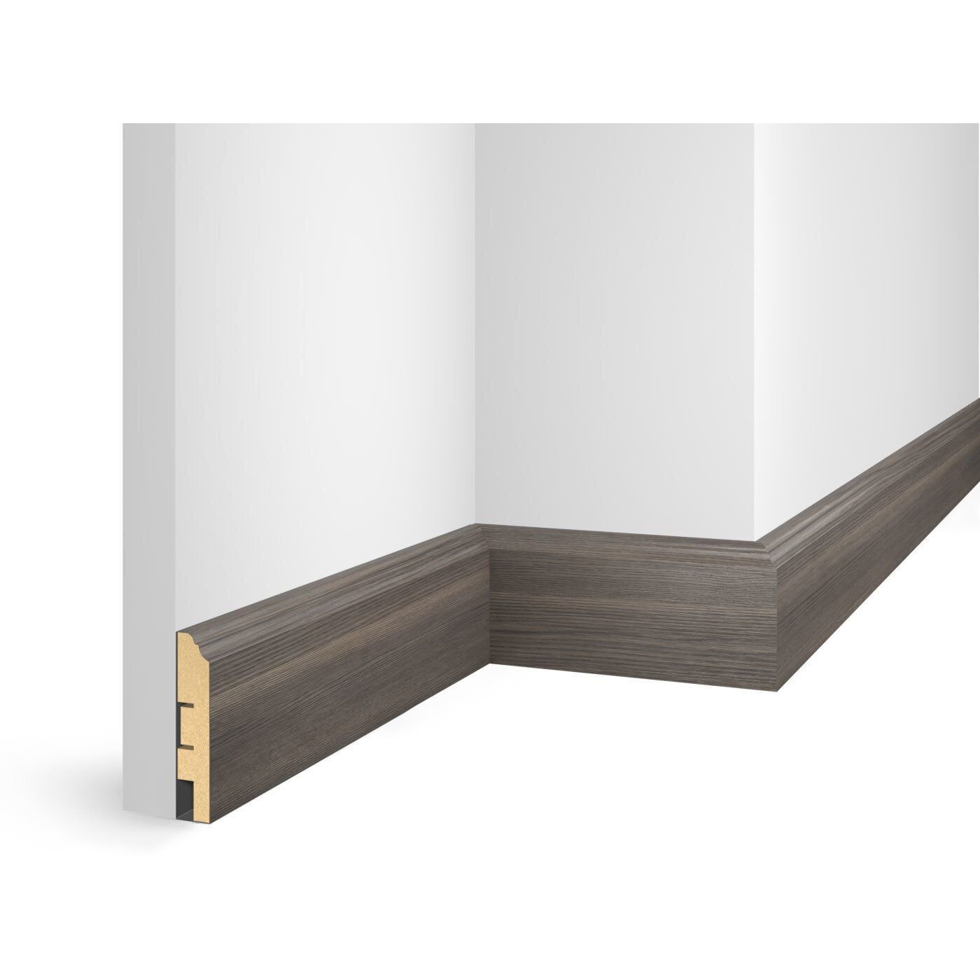 Плинтус Cosca Decor (Коска) МДФ ЕP07 NanoFlex, Дуб Деревенский 80x16x2400 мм