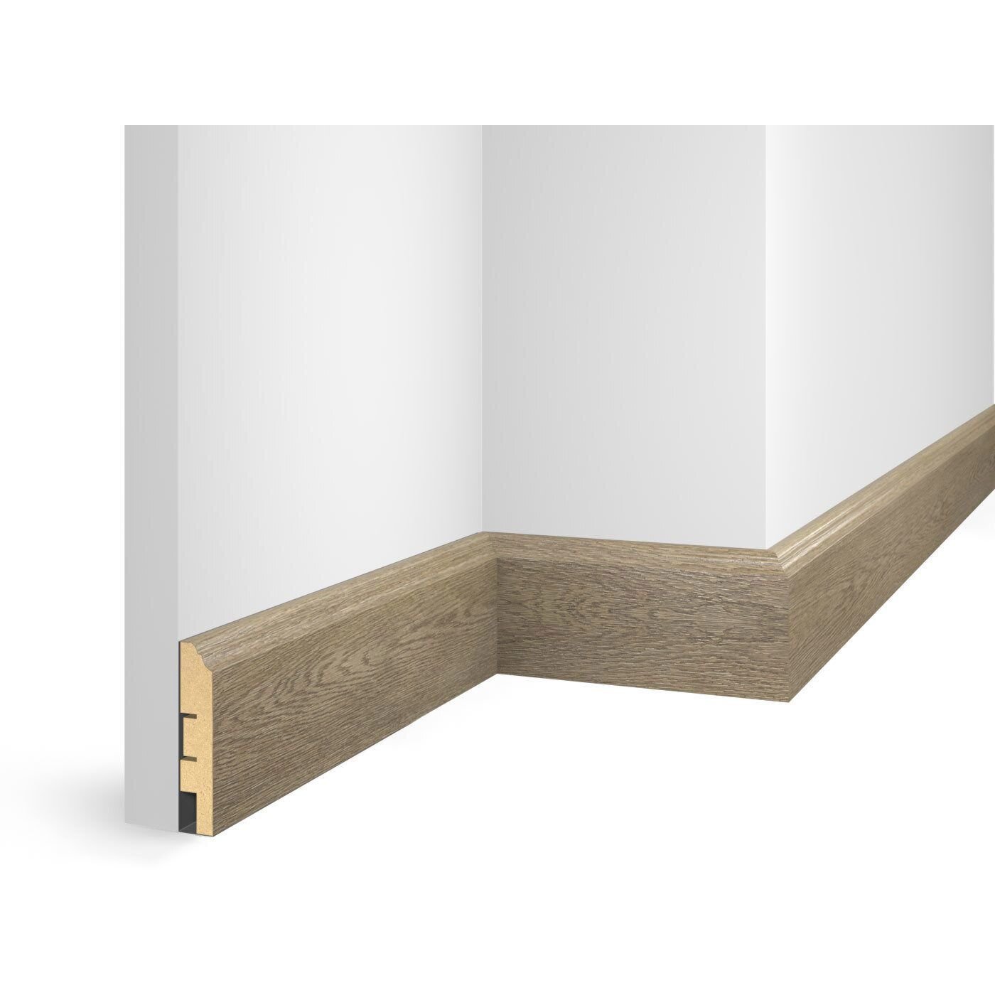 Плинтус Cosca Decor (Коска) МДФ ЕP07 NanoFlex, Дуб Корсика 80x16x2400 мм