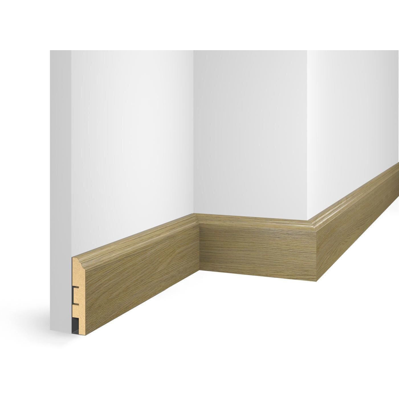 Плинтус Cosca Decor (Коска) МДФ ЕP07 NanoFlex, Дуб Прованс 80x16x2400 мм
