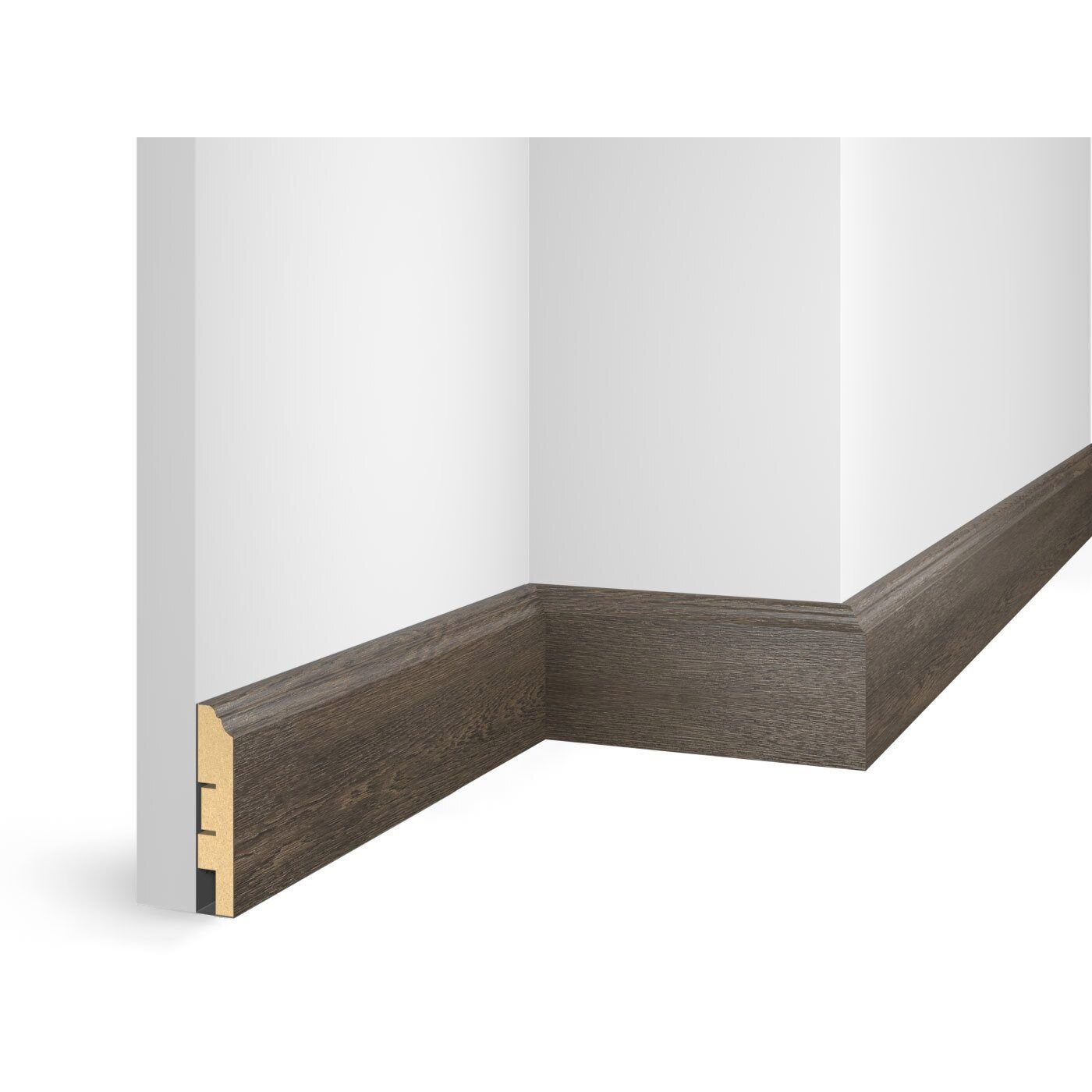 Плинтус Cosca Decor (Коска) МДФ ЕP02 NanoFlex, Дуб Турецкий 60x16x2400 мм