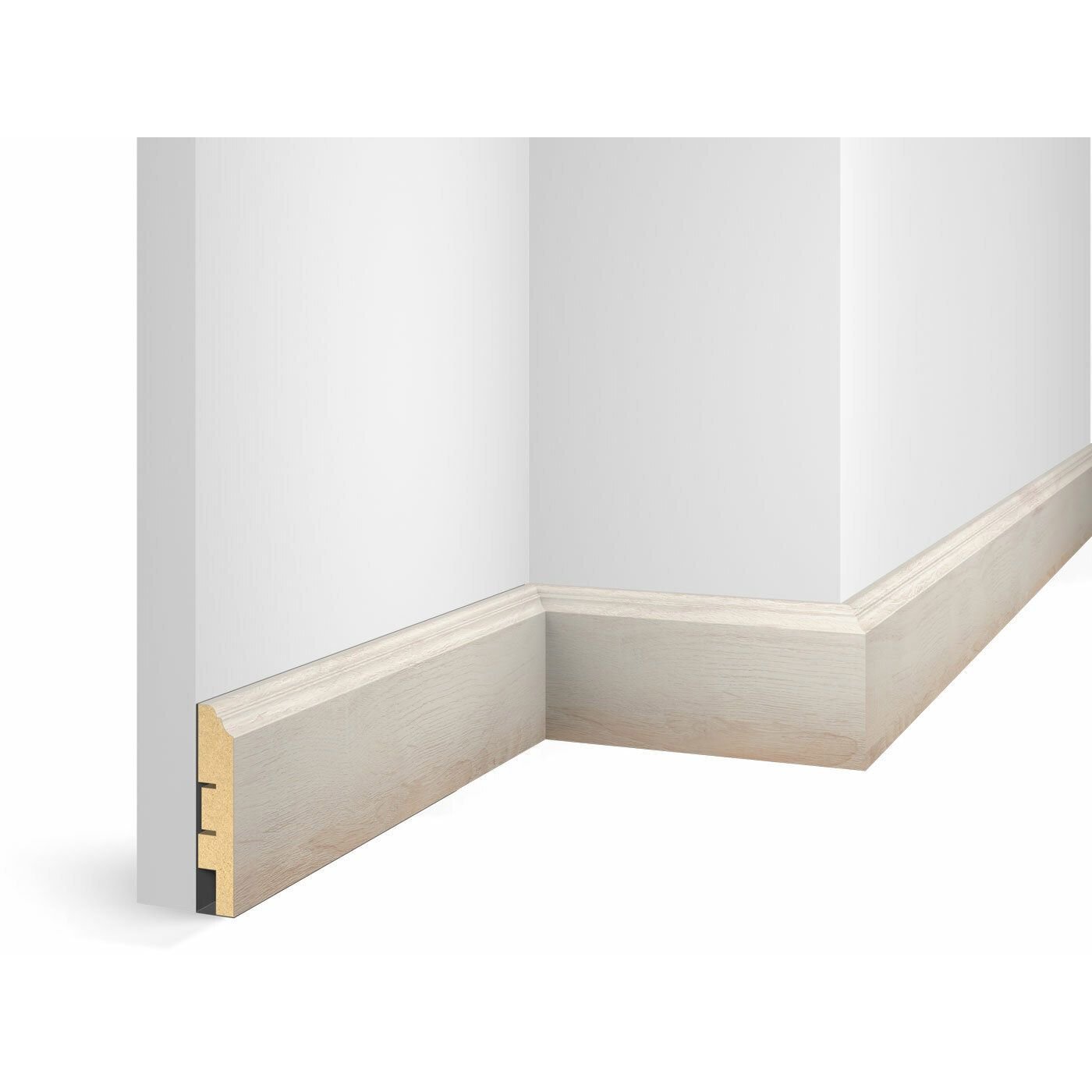 Плинтус Cosca Decor (Коска) МДФ WP07 Экошпон, Дуб Коттон 80x16x2400 мм