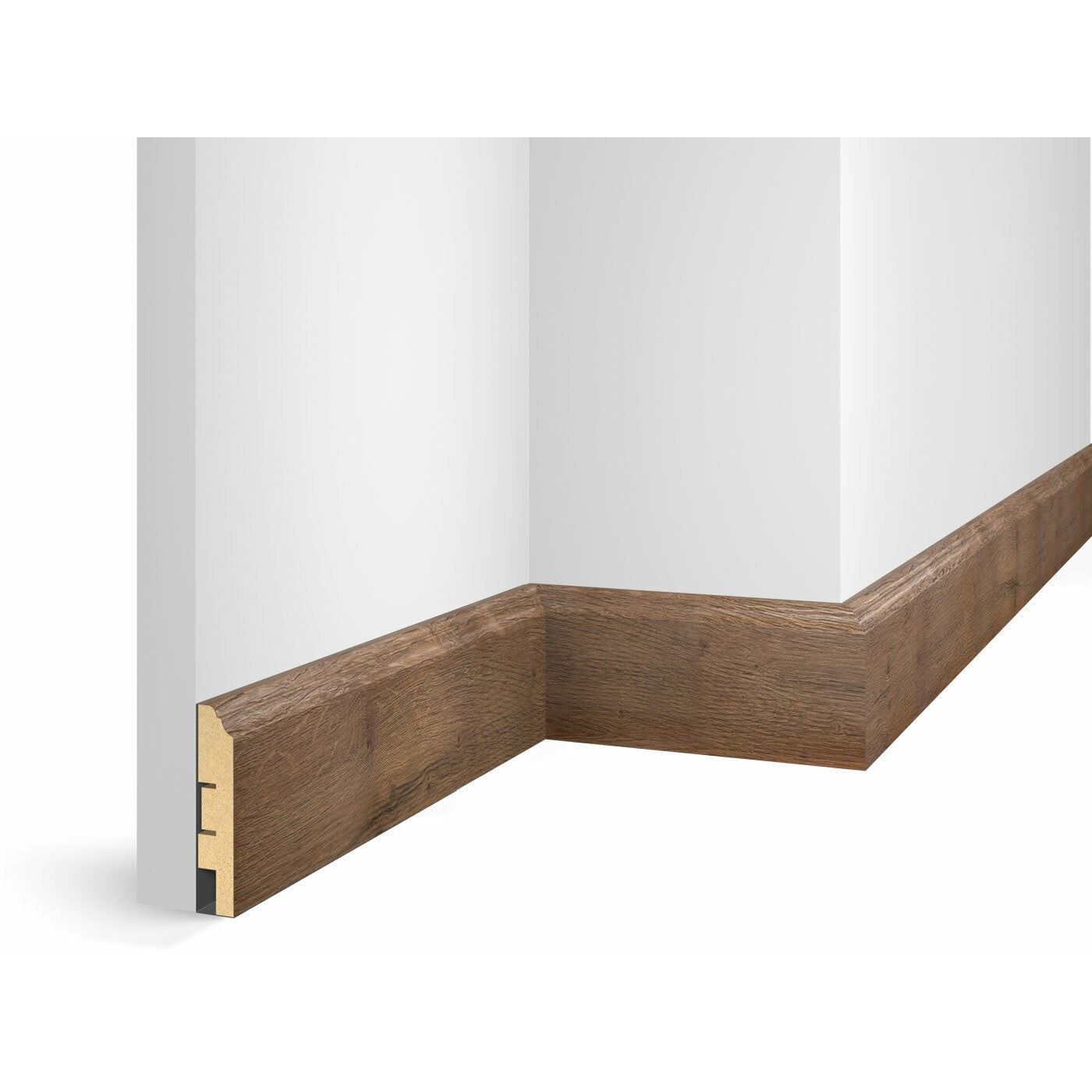 Плинтус Cosca Decor (Коска) МДФ WP07 Экошпон, Дуб Муссон 80x16x2400 мм