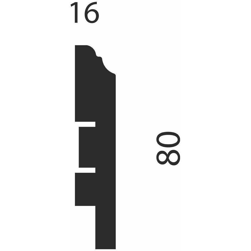 Плинтус Cosca Decor (Коска) МДФ WP07 Экошпон, Дуб Шелковый 80x16x2400 мм