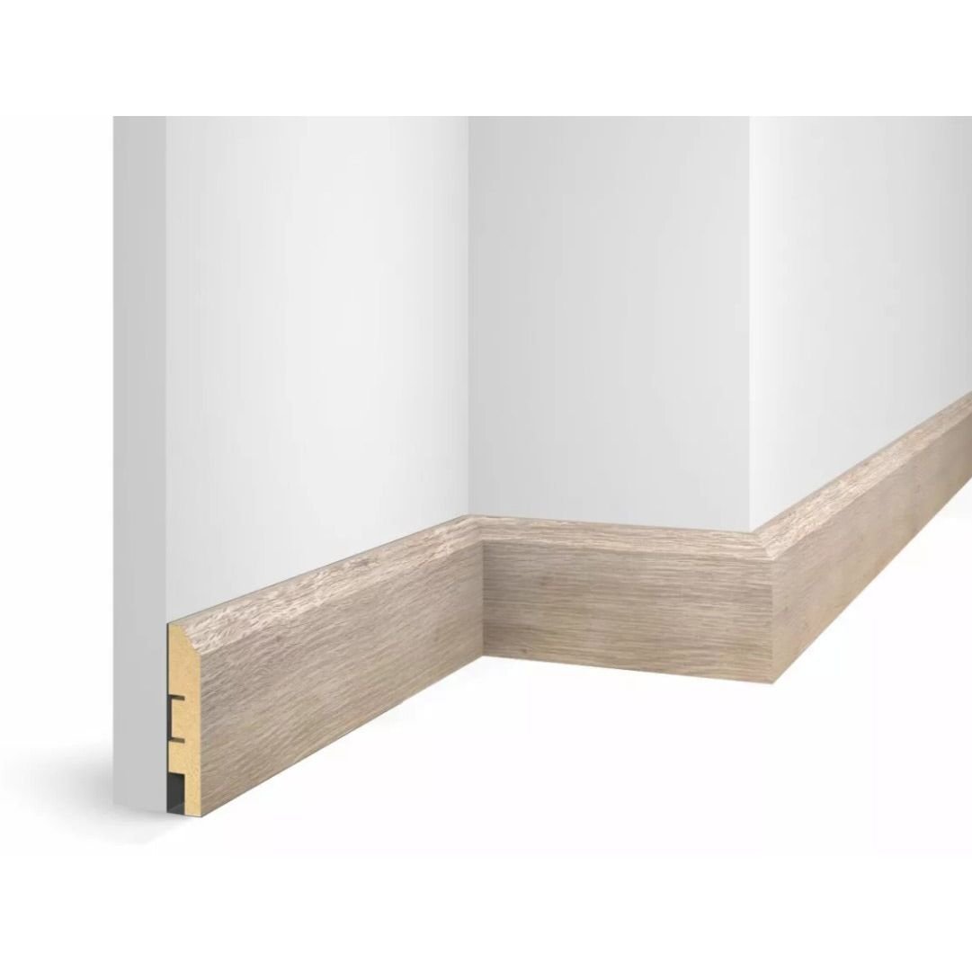 Плинтус Cosca Decor (Коска) МДФ WP07 Экошпон, Дуб медный 80x16x2400 мм