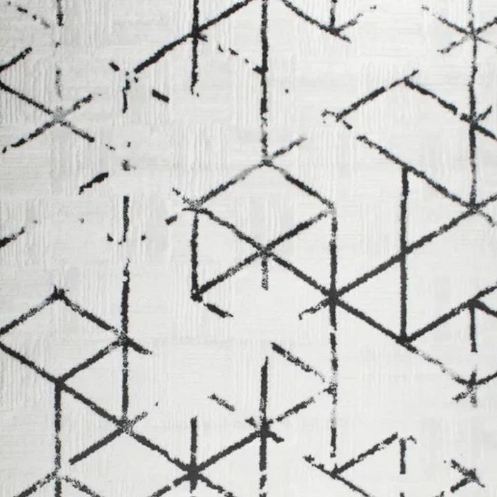 Ковролин тканный Urggazcarpet (Урггазкарпет) Лорин 10605 white/black, 3,5 м