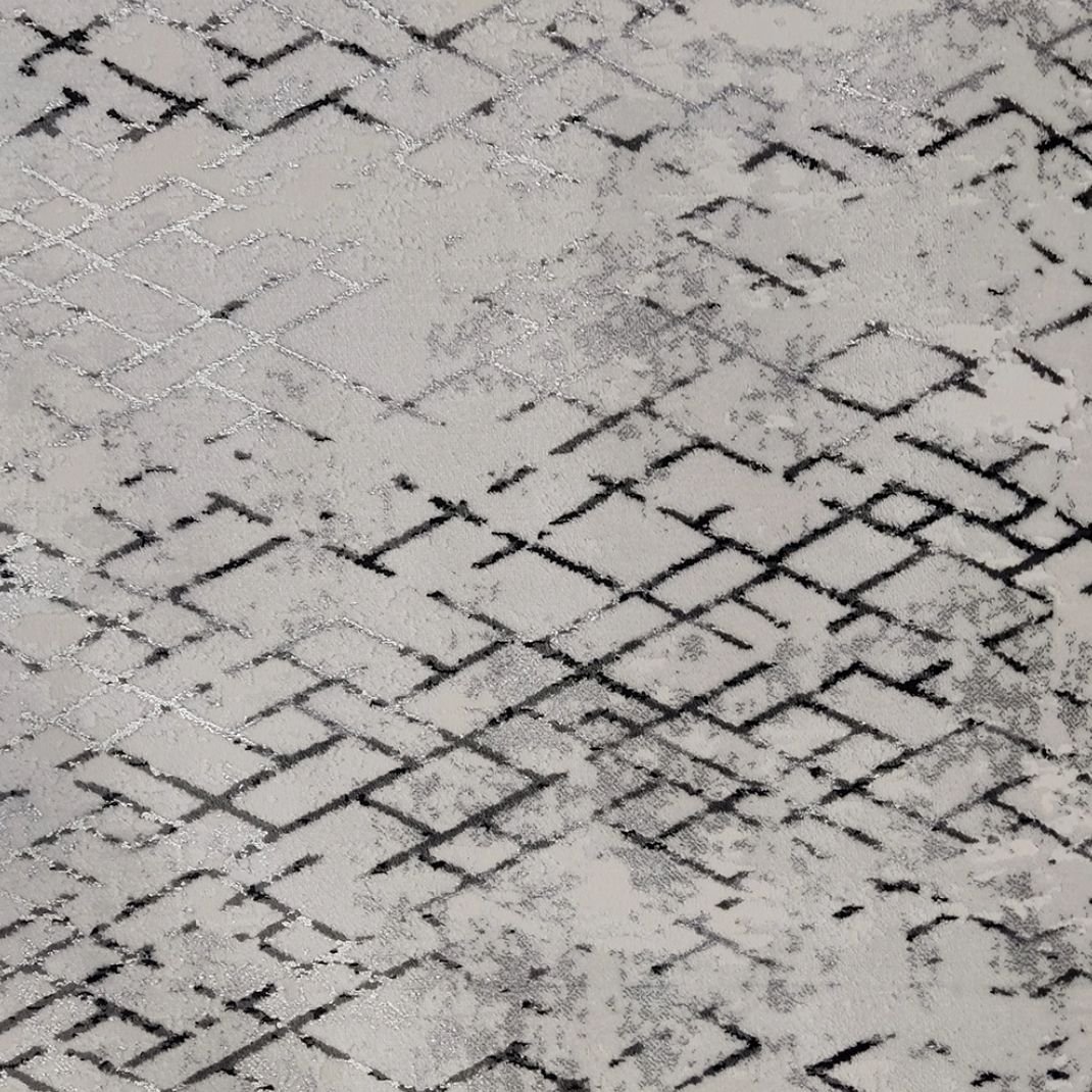 Ковролин тканный Urggazcarpet (Урггазкарпет) Лорин (10604 white/grey) , 1 м