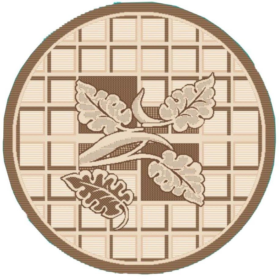 Ковер BCF круг Люберецкие ковры (Luberetskie Kovri) Эко 7915/01, 1,2х1,2 м