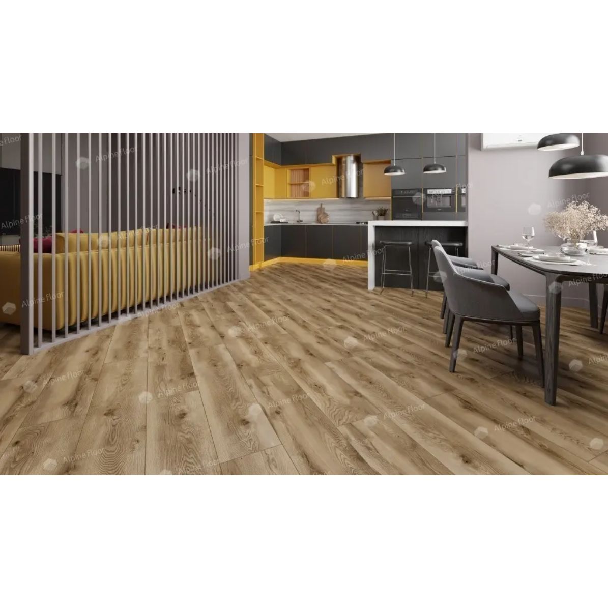 Ламинат Alpine Floor by Classen (Альпин Флор бай Классен) Aqua Life XL 8/33 Дуб Морейн (Oak Moraine), Lf104-08