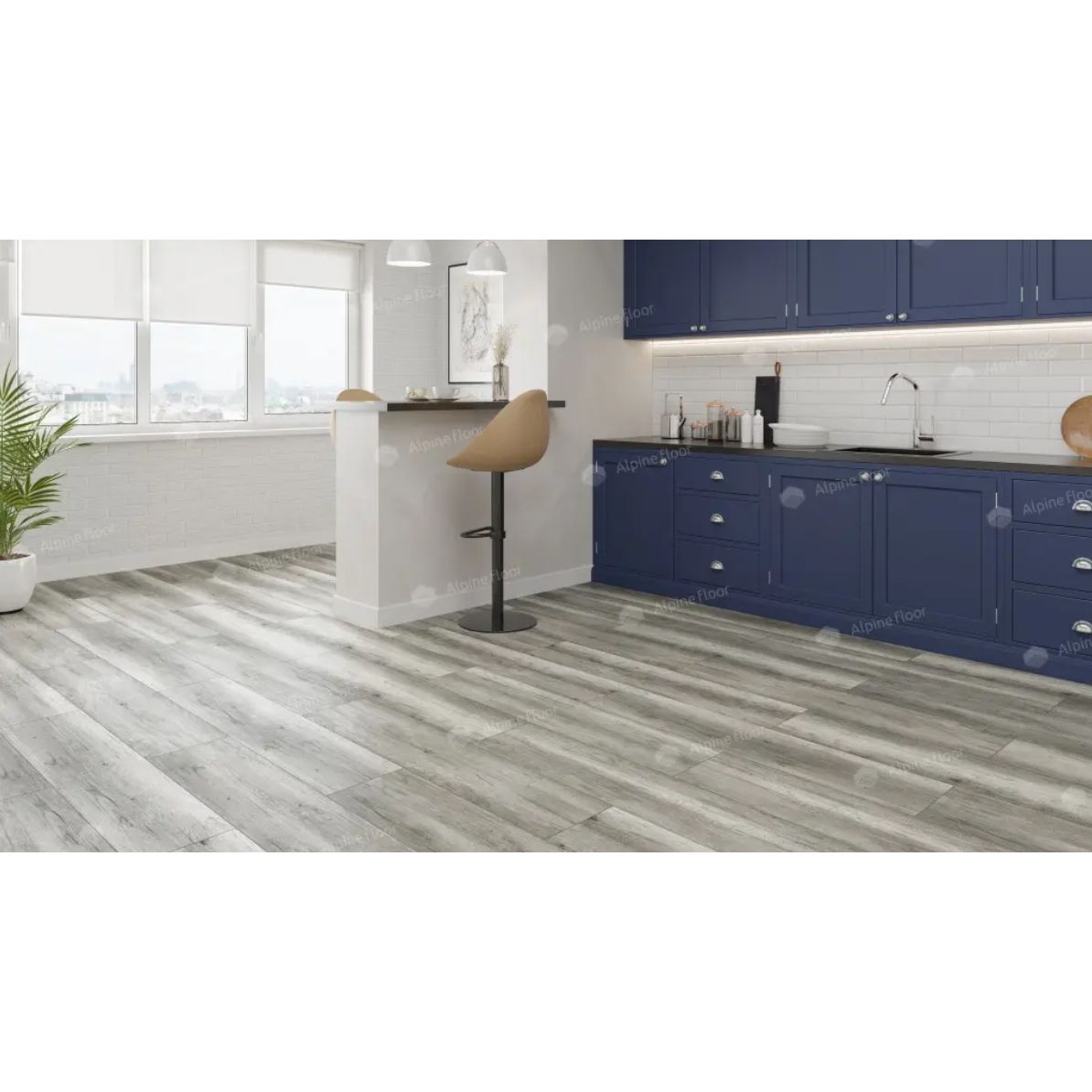 Ламинат Alpine Floor by Classen (Альпин Флор бай Классен) Aqua Life XL 8/33 Дуб Гурон (Oak Huron), Lf104-10