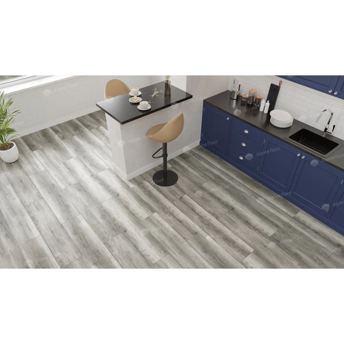 Ламинат Alpine Floor by Classen (Альпин Флор бай Классен) Aqua Life XL 8/33 Дуб Гурон (Oak Huron), Lf104-10