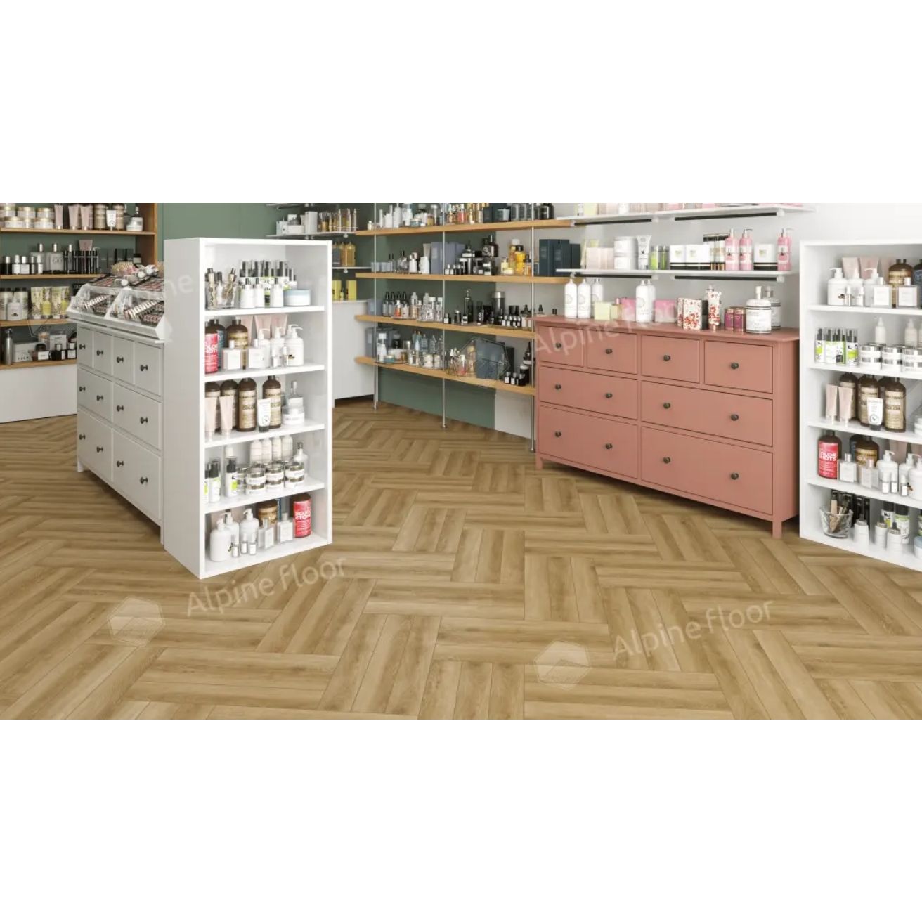 Ламинат Alpine Floor (Альпин Флор) Herringbone 8 8/33 Дуб Эльзас (Oak Alsace), Lf102-02
