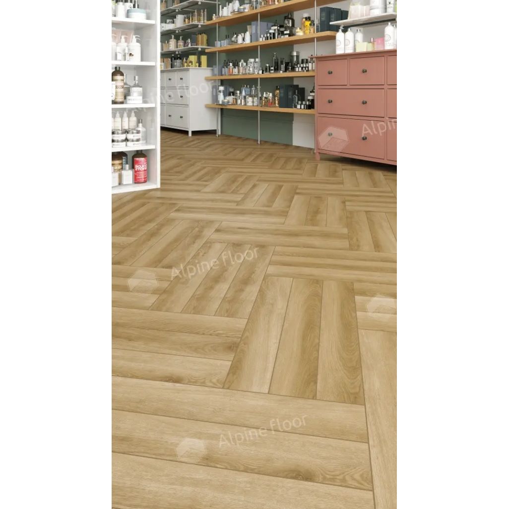 Ламинат Alpine Floor (Альпин Флор) Herringbone 8 8/33 Дуб Эльзас (Oak Alsace), Lf102-02